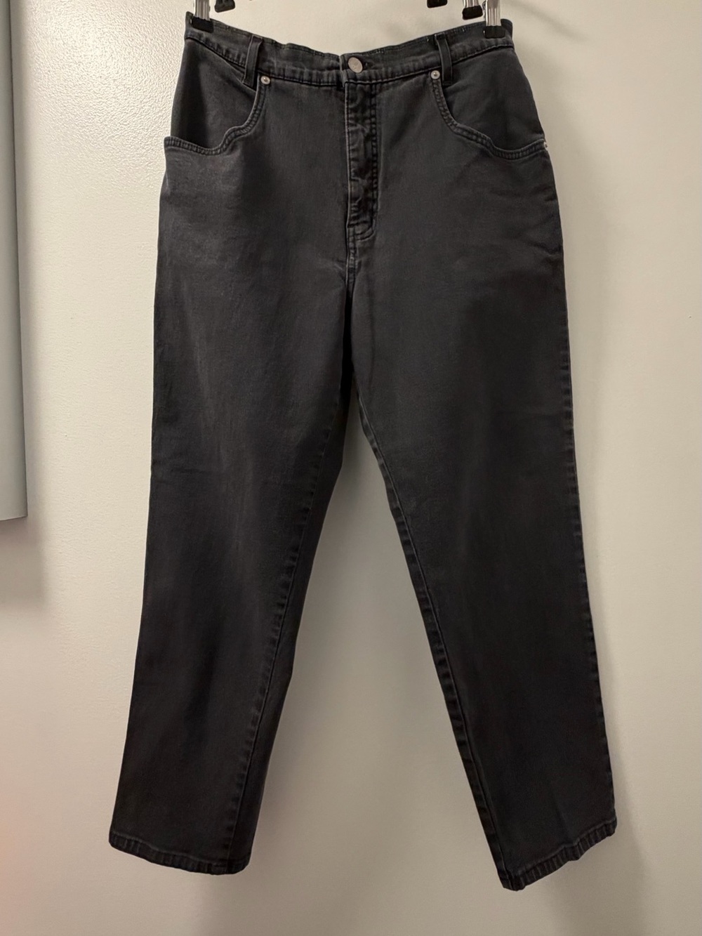 FDJ French Dressing Jeans 14P Petite Black Straight Leg Made in Canada